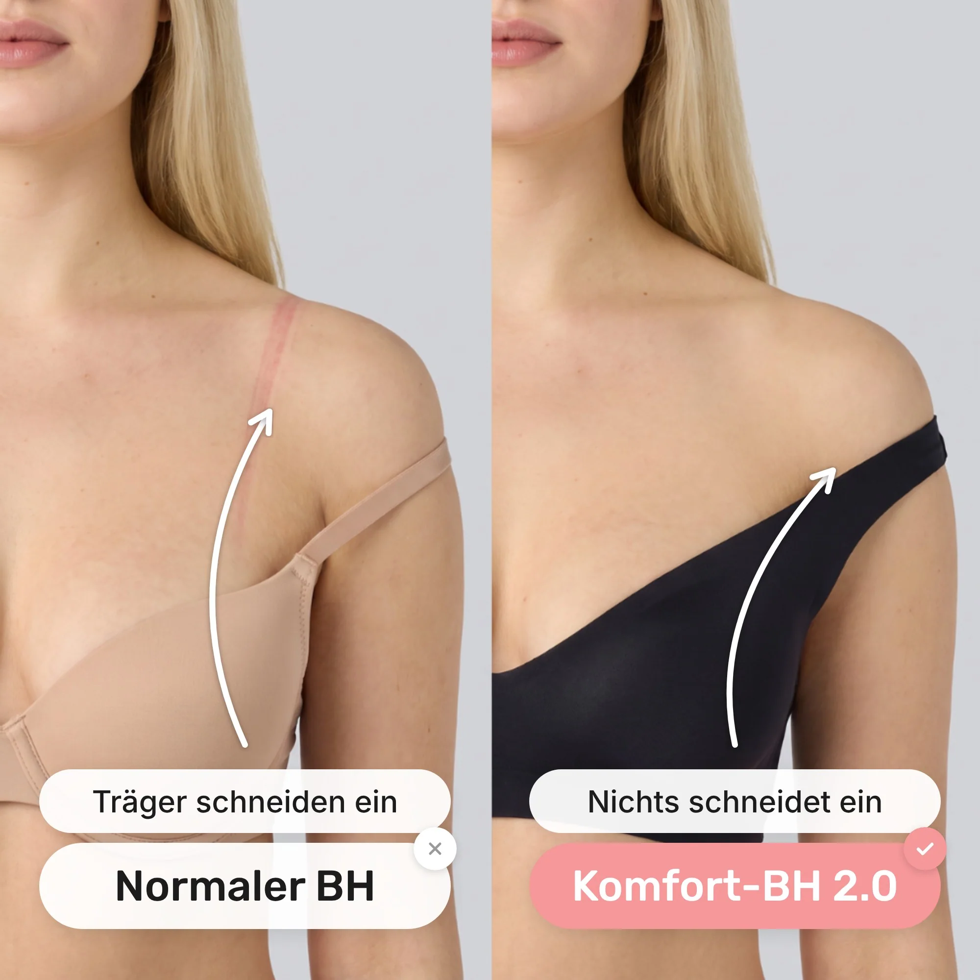 Ansicht der Träger des Komfort-BH 2.0